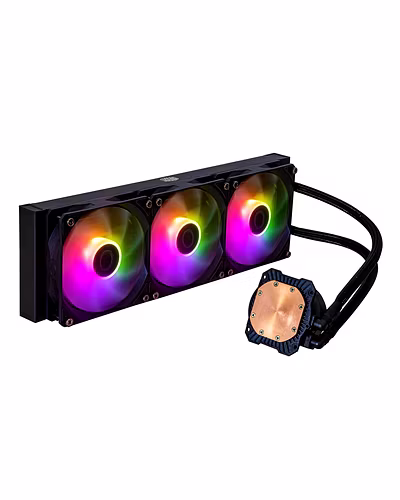 Cooler Master MasterLiquid ML360L ARGB V2 CPU Liquid Cooler - Black | Support Intel &amp; AMD CPU Socket AM5, AM4, AM3, LGA1700, 1200, 2066, 1151 | 3rd Gen Dual Chamber Pump | 360mm Close-Loop AIO-1