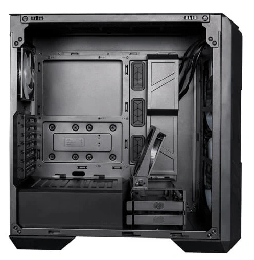 Cooler Master HAF 500 Computer Case - Black | High Airflow Cabinet | Mesh Front Panel | Dual 200mm ARGB Fans | Rotatable GPU Fan | Type C Connector | Removable Top Panel | Upto ATX ,E ATX Mobo-4