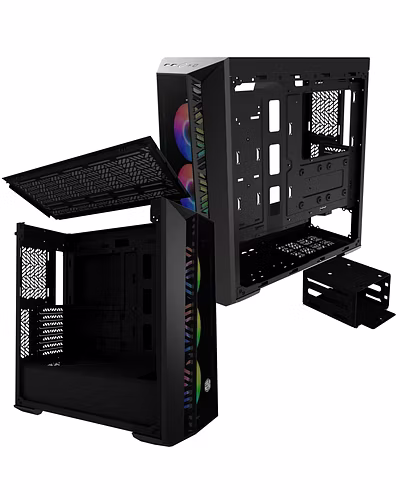 Cooler Master MasterBox MB520 ARGB Airflow ATX Mid-Tower Cabinet with 3 120mm ARGB Fans and a Tempered Glass Side Panel-1