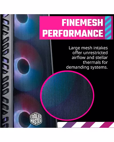 Cooler Master MasterBox MB520 ARGB Airflow ATX Mid-Tower Cabinet with 3 120mm ARGB Fans and a Tempered Glass Side Panel-4