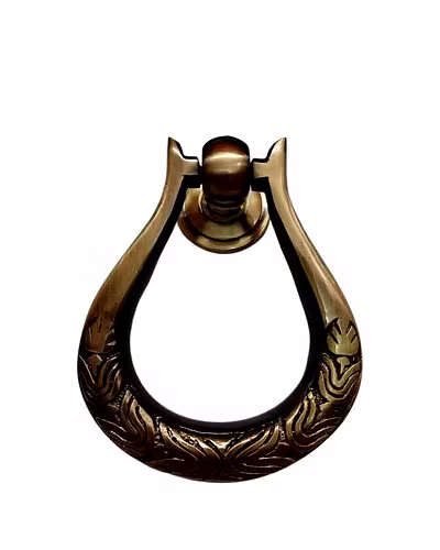 Antique brass door knocker-12086910
