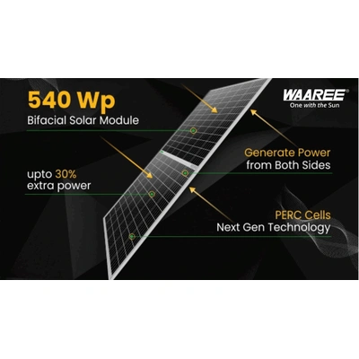 Waaree 540 Watts Bifacial Panels -AHNAY Series