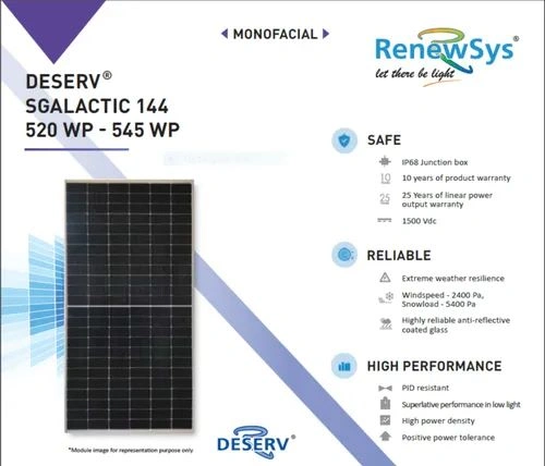 Renewsys 540 Watts Mono Perc Solar Panel-000013