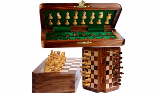Wooden Chess Set Magnetic Size 12x12