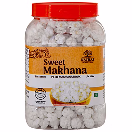 natraj the right choice special sugar makhana|sugar balls for pooja|prashad dana|sweet makhana -500g