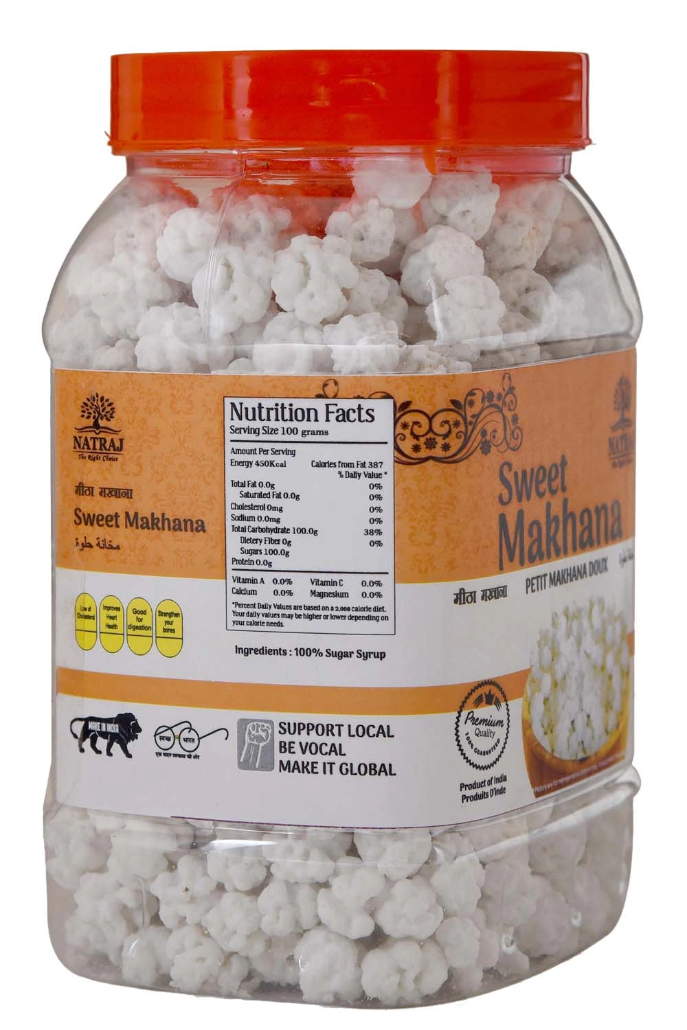 NATRAJ The Right Choice Special Sugar Makhana|Sugar Balls for Pooja|Prashad Dana|Sweet Makhana -500g-6