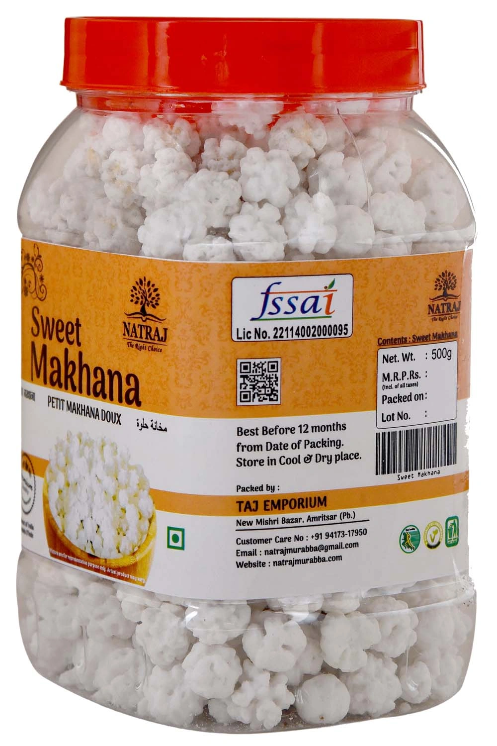 NATRAJ The Right Choice Special Sugar Makhana|Sugar Balls for Pooja|Prashad Dana|Sweet Makhana -500g-7