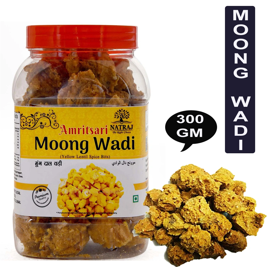 Natraj The Right Choice Amritsari PUNJABI Moong Dal Wadi / Badi / Mung Mangodi|Mangori|Punjabi Wadiyan |Sun Dried Lentil Spice Bits Medium Spicy- 300gm WARIYAN-4