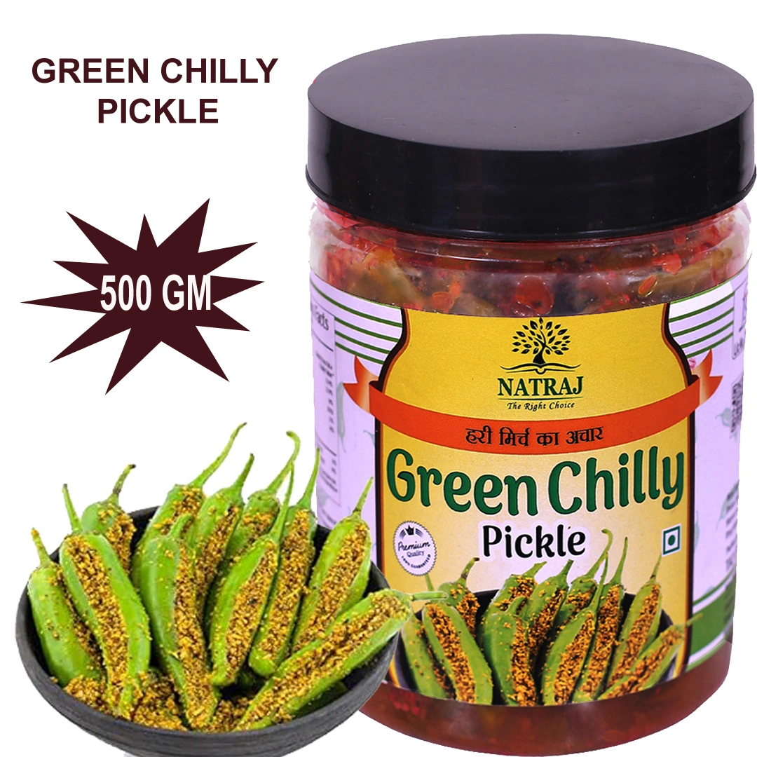 Natraj The Right Choice Punjabi Green Chilli Pickle 500 gm Hot and Spicy Hari Mirch Mirchi ka Achar masaledar Pickles-12120412