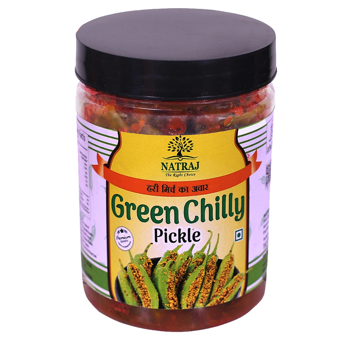 Natraj The Right Choice Punjabi Green Chilli Pickle 500 gm Hot and Spicy Hari Mirch Mirchi ka Achar masaledar Pickles-1