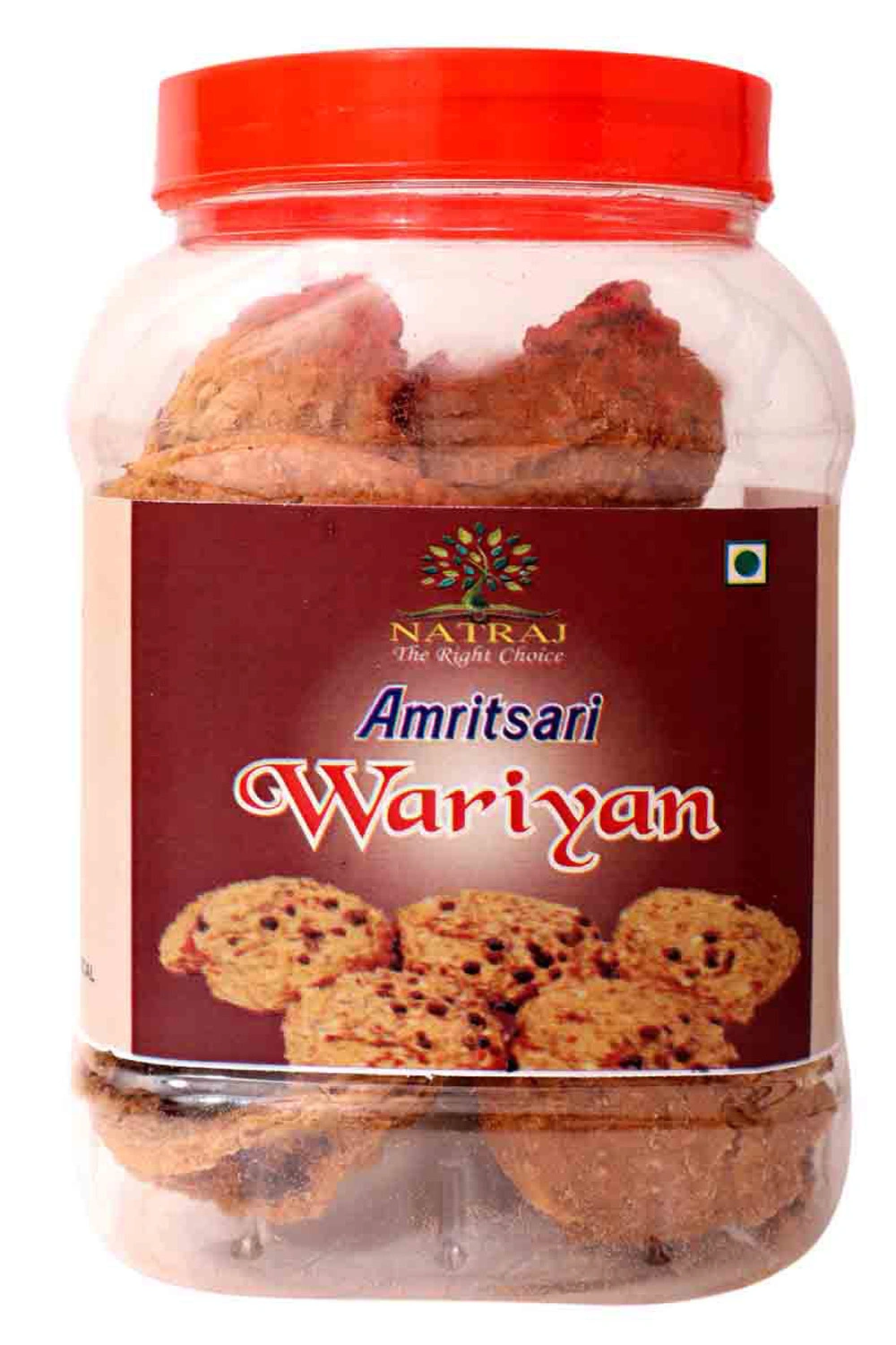 Natraj The Right Choice Amritsari Punjabi Premium Urad Dal WADI 250gms Spicy Masala Wariyan | Hand made | Vadi | Wadiyan | | Rich in Protein | Traditional Indian Urad Dal Wadi Snack-12059576