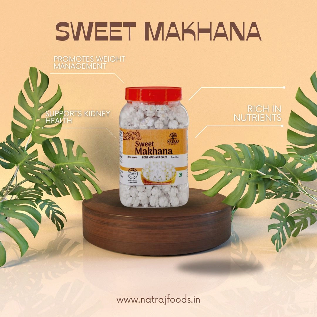 NATRAJ The Right Choice Special Sugar Makhana|Sugar Balls for Pooja|Prashad Dana|Sweet Makhana -500g-1