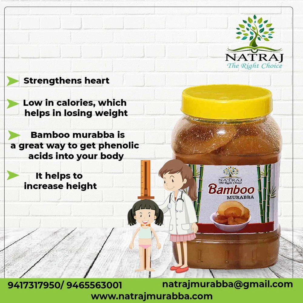 Natraj The Right Choice Bans/Bamboo Murabba Helps in Height Increase (Bass Ka Murabba 1 KG Pack) Sweet Healthy and Tasty Natural Homemade Immunity Booster-3