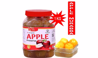 Natraj The Right Choice Homemade Taste Apple Murabba, SEB ka Murabba| Healthy and Tasty (1Kg) | Ready to Eat Seb ka Murabba | High in Vitamin C & Fibre | Hygienically Packed | Rich in Antioxidants |