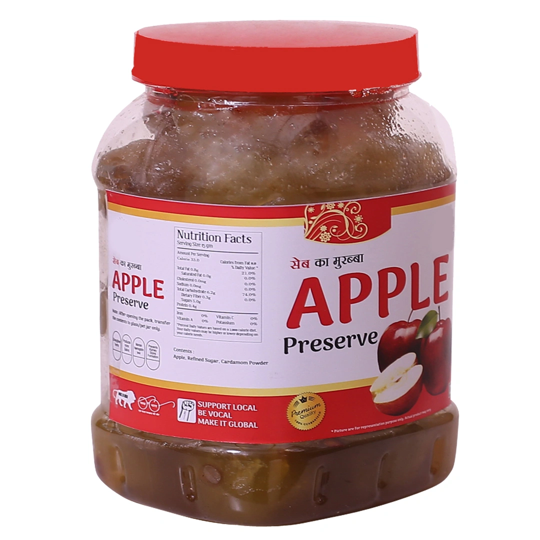 Natraj The Right Choice Homemade Taste Apple Murabba, SEB ka Murabba| Healthy and Tasty (1Kg) | Ready to Eat Seb ka Murabba | High in Vitamin C &amp; Fibre | Hygienically Packed | Rich in Antioxidants |-2