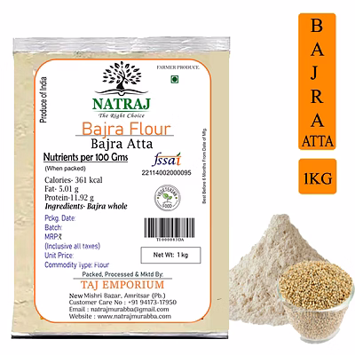 natraj the right choice bajra atta 1kg
