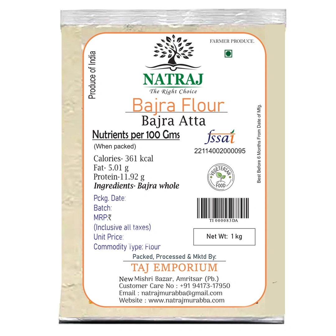 Natraj The Right Choice Bajra Flour  – Nutritious &amp; Gluten-Free