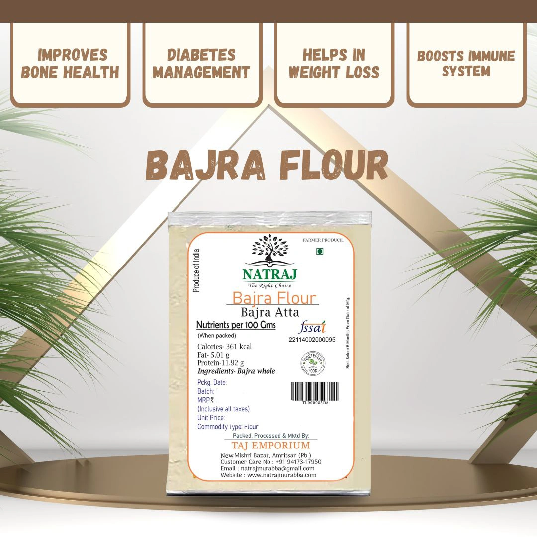 Natraj The Right Choice Bajra Flour  – Nutritious &amp; Gluten-Free