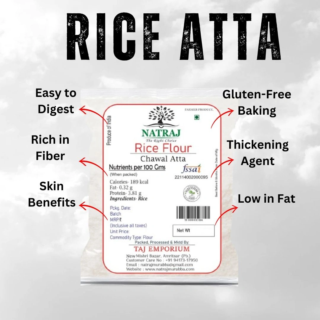 Natraj The Right Choice Rice Atta – Naturally Gluten-Free &amp; Versatile