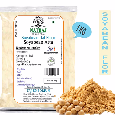 natraj the right choice soyabean atta 1kg