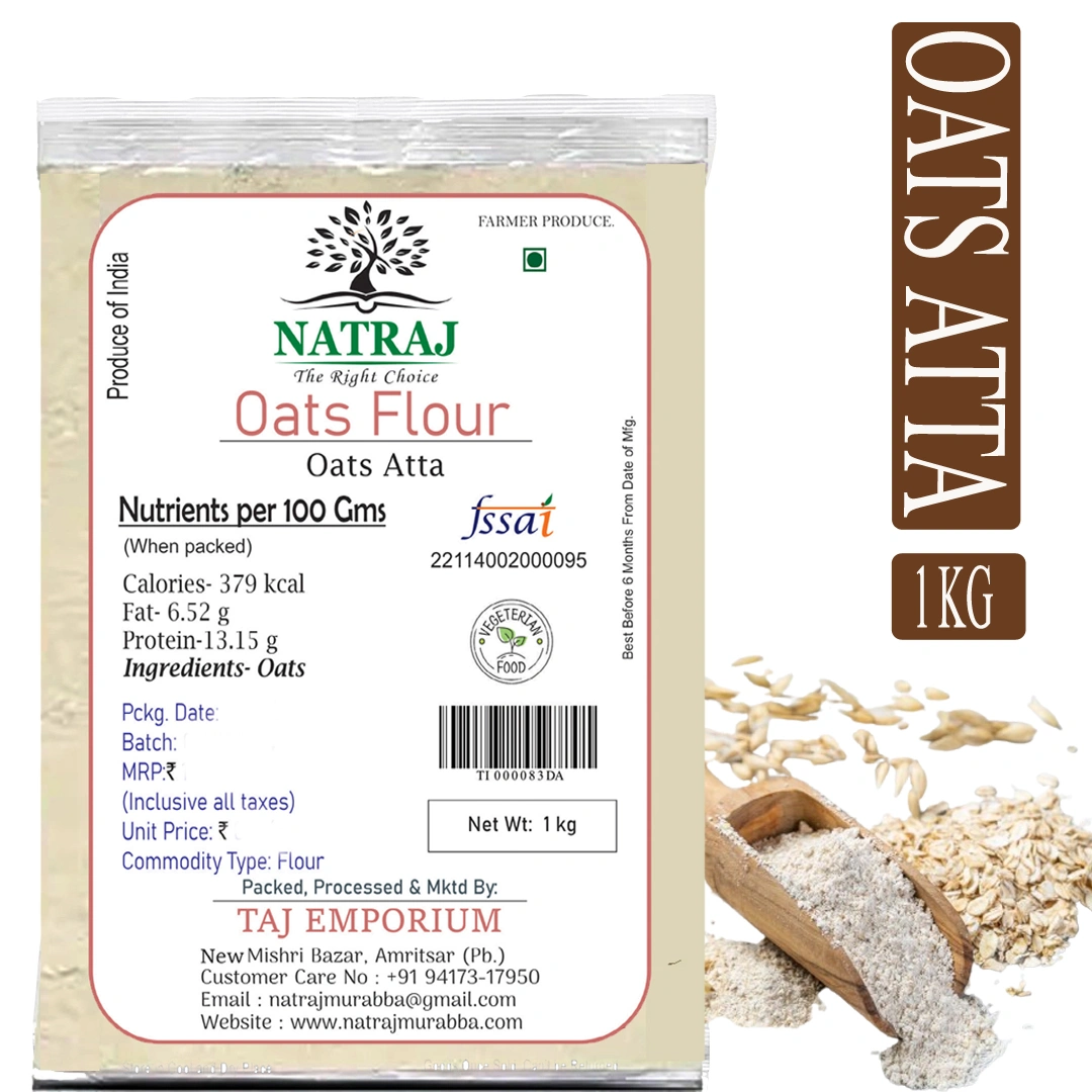 Natraj The Right Choice Oats Flour is a premium gluten-free flour made from finely ground oats. Reno