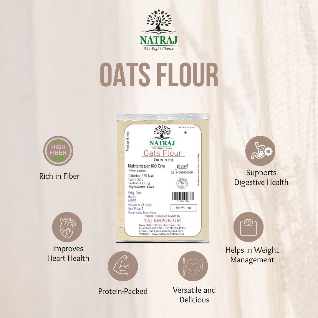 Natraj The Right Choice Oats Flour 1KG-3