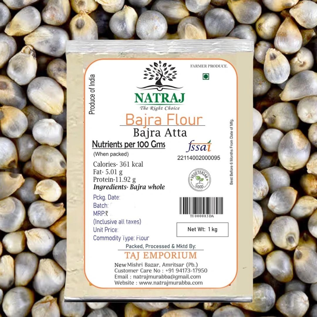 NATRAJ THE RIGHT CHOICE BAJRA ATTA 1KG-4