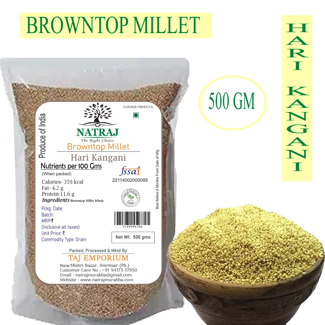 NATRAJ THE RIGHT CHOICE BROWNTOP MILLET (HARI KANGANI) 500G-2