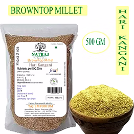 natraj the right choice browntop millet (hari kangani) 500g