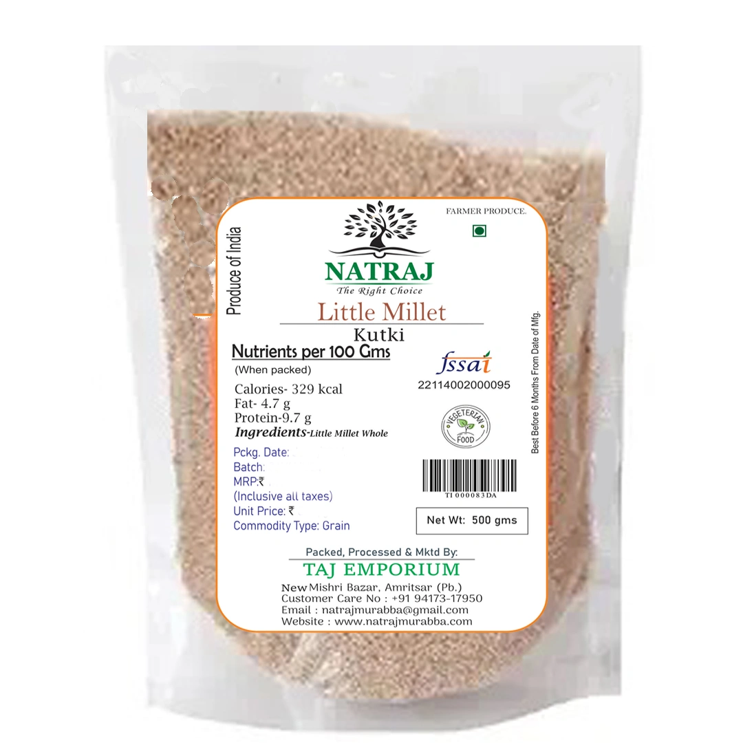 NATRAJ THE RIGHT CHOICE LITTLE MILLET (KUTKI MILLET) 500 GM-1