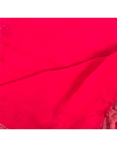Sanskriti Vintage Dupatta Long Stole Pure Silk Pink Hand Beaded Wrap Veil DC-36525-Pink-Hand Beaded With Sequins &amp; Rhinestone Work-Pure Silk-4