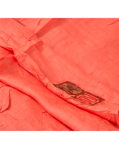 Sanskriti Vintage Dupatta Long Stole Pure Silk Peach Shawl Hand Beaded Scarves DC-37604-Peach-Hand Beaded With Sequins &amp; Beads Work-Pure Silk-7