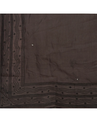 Sanskriti Vintage Dupatta Long Stole Cotton Shawl Hijab Embroidered Wrap Scarves DC-37784-Brown-Thread Work-Cotton-5