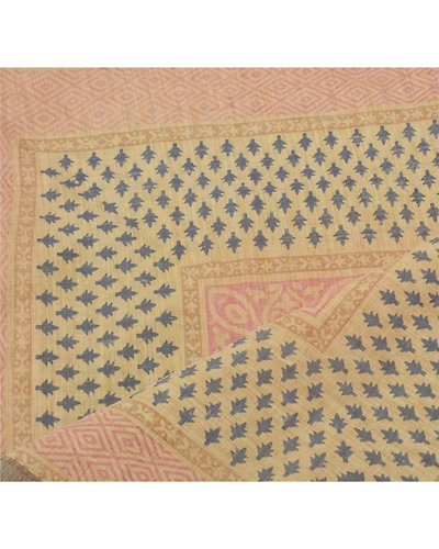 Sanskriti Vintage Dupatta Long Stole Pure Cotton Cream Block Printed Warli Art DC-41649-Cream-Block Printed Work-Pure Cotton-3