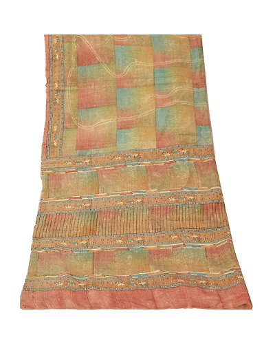 Sanskriti Vintage Dupatta Long Stole Pure Crepe Silk Printed Wrap Soft Scarves DC-42921-Multi-Printed Work-Pure Crepe Silk-5
