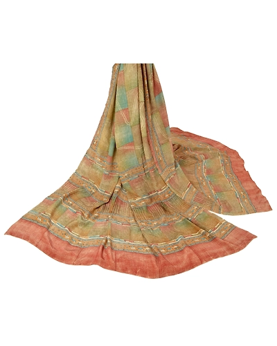 Sanskriti Vintage Dupatta Long Stole Pure Crepe Silk Printed Wrap Soft Scarves DC-42921-Multi-Printed Work-Pure Crepe Silk-6