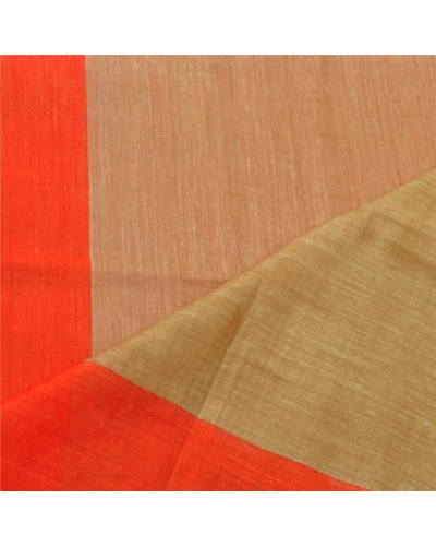 Sanskriti Vintage Dupatta Long Stole Pure Chanderi Silk Peach Printed Scarves DC-44035-Peach-Printed Work-Pure Chanderi Silk-2