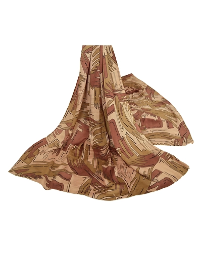 Sanskriti Vintage Dupatta Long Stole 100% Pure Satin Silk Veil Printed Hijab DC-45716-Multi Color-Printed Work-Pure Satin Silk-3