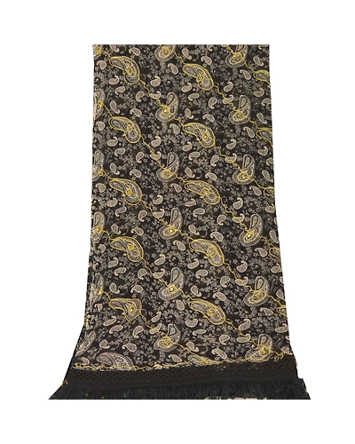 Sanskriti Vintage Dupatta Long Stole Cotton Black Hijab Hand Beaded Wrap Veil DC-45739-Black-Sequins Work-Cotton-8