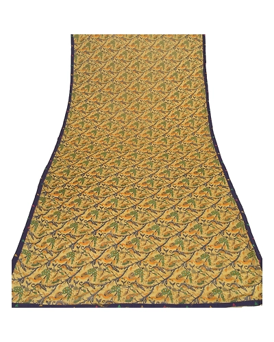 Sanskriti Vintage Dupatta Long Stole Chiffon Cream Wrap Scarves Printed Hijab DC-45838-Cream-Printed Work-Chiffon-8