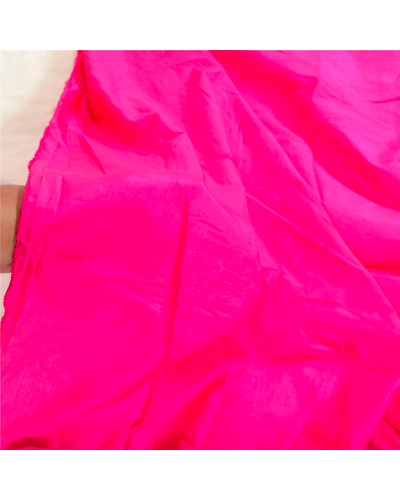Sanskriti Vintage Hot Pink Long Dupatta/Stole 100% Pure Silk Hand Beaded Scarves DC-45999-Hot Pink-Sequins Work-Pure Silk-6