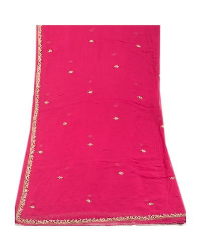Sanskriti Vintage Purple Long Dupatta Stole Georgette Hand Beaded Wrap Scarves DC-46003-Purple-Beaded Work-Georgette-9