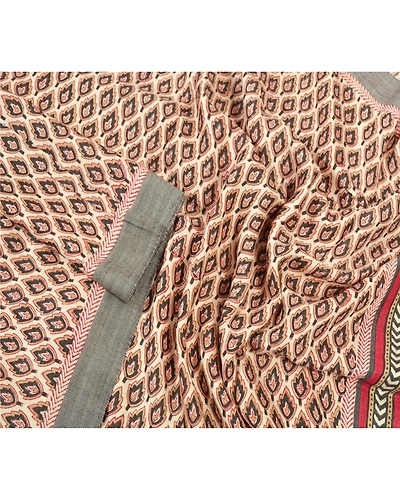 Sanskriti Vintage Dupatta Long Stole Blend Cotton Cream Wrap Shawl Printed Work DC-46227-Cream-Printed Work-Blend Cotton-3