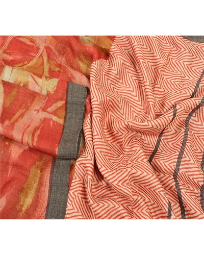 Sanskriti Vintage Dupatta Long Stole Pure Woolen Wrap Shawl Printed Work DC-46233-Multi Color-Printed Work-Pure Woolen-3