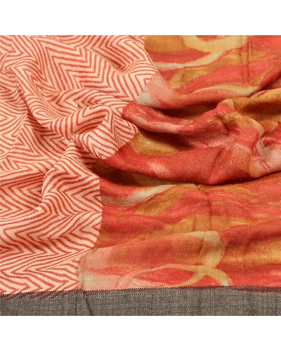 Sanskriti Vintage Dupatta Long Stole Pure Woolen Wrap Shawl Printed Work DC-46233-Multi Color-Printed Work-Pure Woolen-6