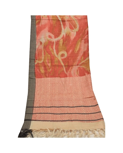 Sanskriti Vintage Dupatta Long Stole Pure Woolen Wrap Shawl Printed Work DC-46233-Multi Color-Printed Work-Pure Woolen-8