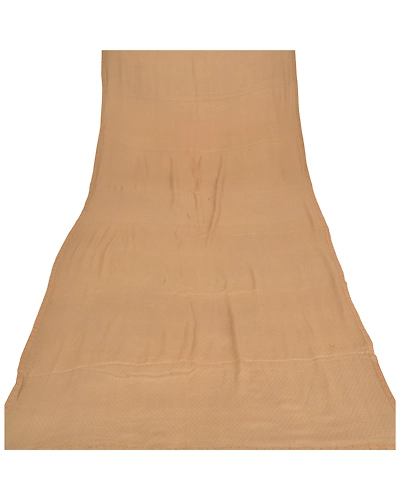 Sanskriti Vintage Dupatta Long Stole Brown Pure Silk Hijab Woven Wrap Scarves DC-46388-Brown-Woven Work-Pure Silk-7