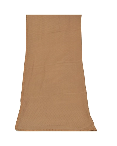 Sanskriti Vintage Dupatta Long Stole Brown Pure Silk Hijab Woven Wrap Scarves DC-46388-Brown-Woven Work-Pure Silk-8