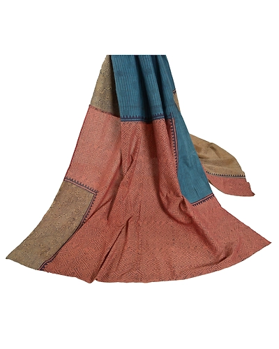 Sanskriti Vintage Dupatta Long Stole Cotton Hijab Printed Geometric Scarves DC-47143-Multi Color-Painted Work-Cotton-2