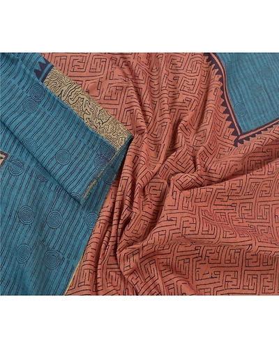 Sanskriti Vintage Dupatta Long Stole Cotton Hijab Printed Geometric Scarves DC-47143-Multi Color-Painted Work-Cotton-3